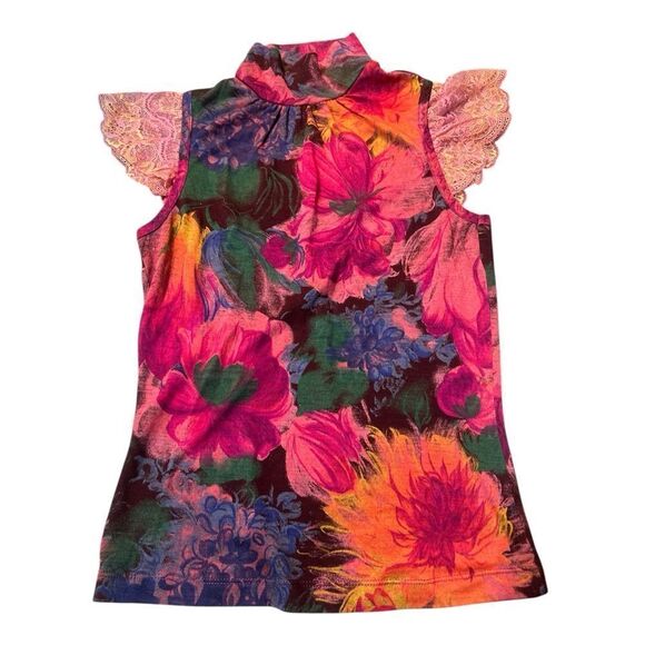 Dolce & Gabbana D&G Floral Wool Lace Sleeve Top - Picture 1 of 8